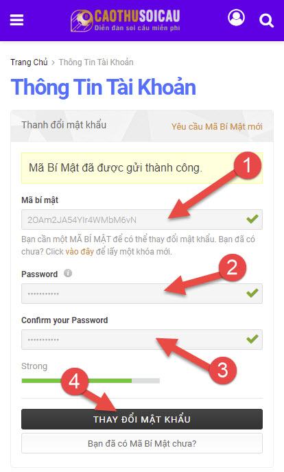 Hướng dẫn lấy lại mật khẩu diễn đàn Cao Thủ Soi Cầu